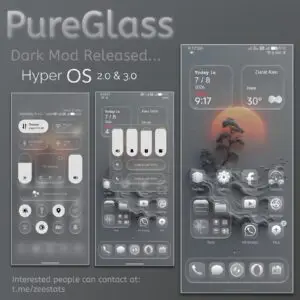 Тема HyperOS PureGlass