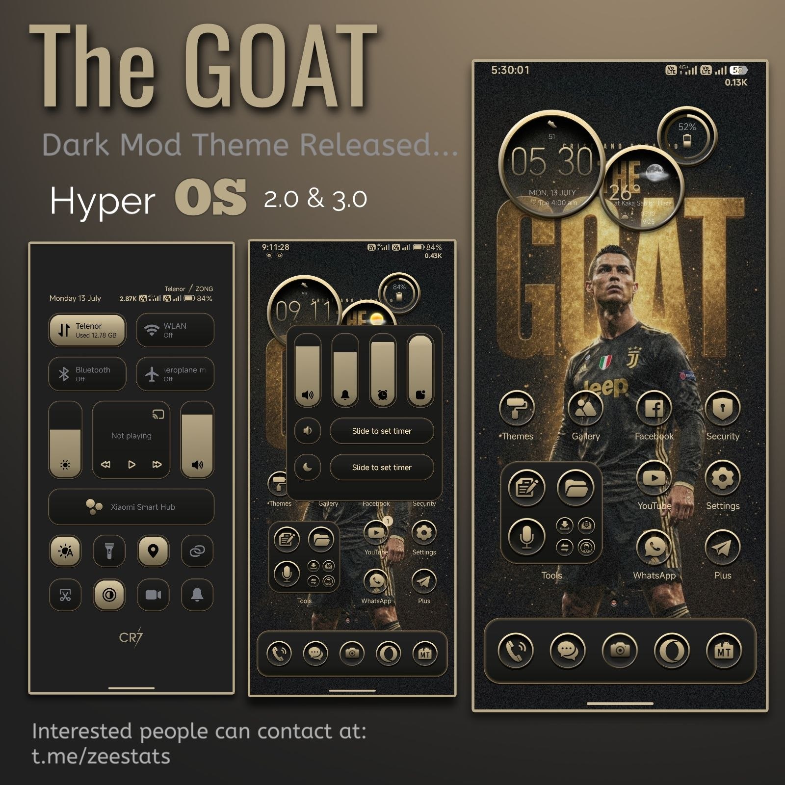 Тема HyperOS The Goat 1 Тема HyperOS The Goat