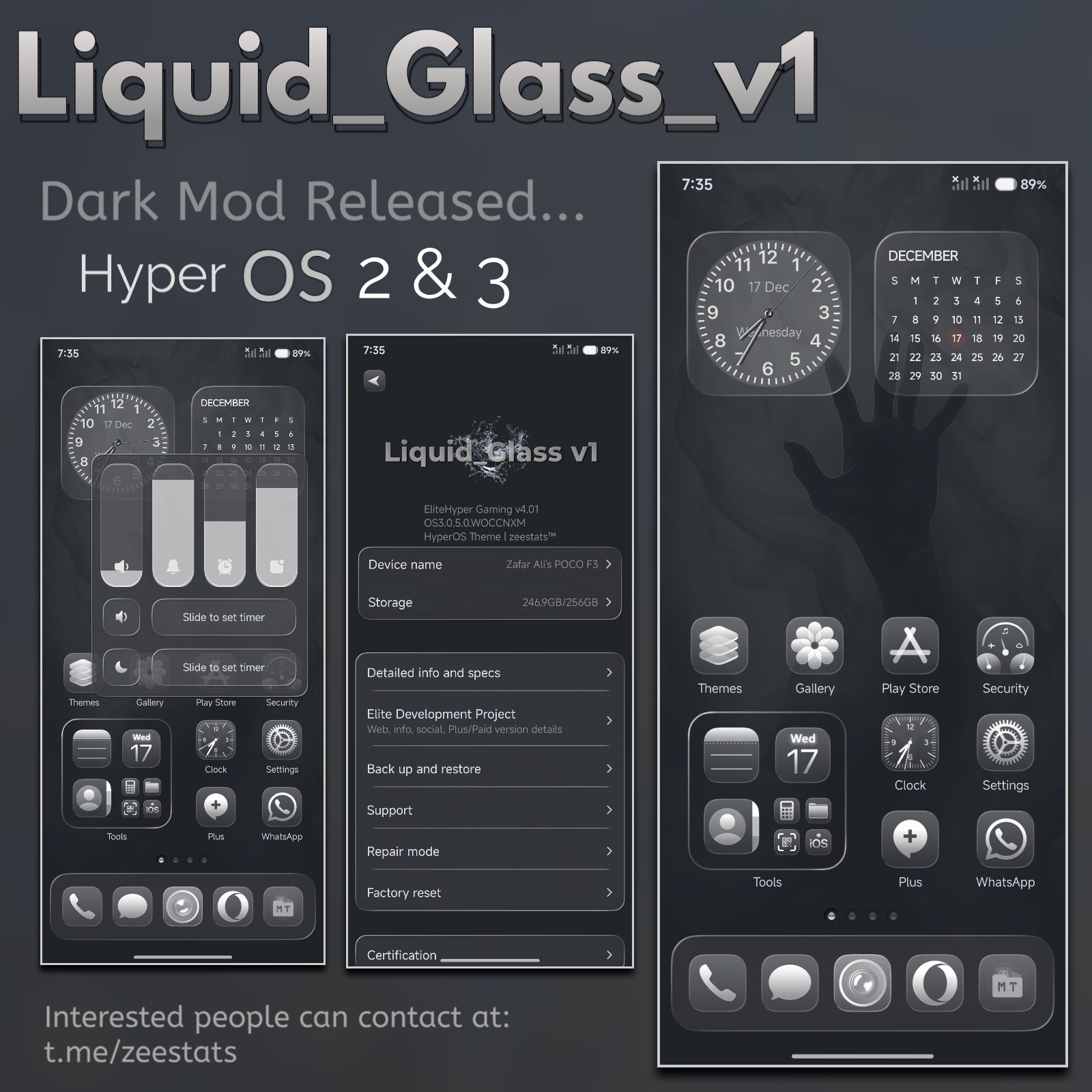 Тема HyperOS LiquidGlass v1