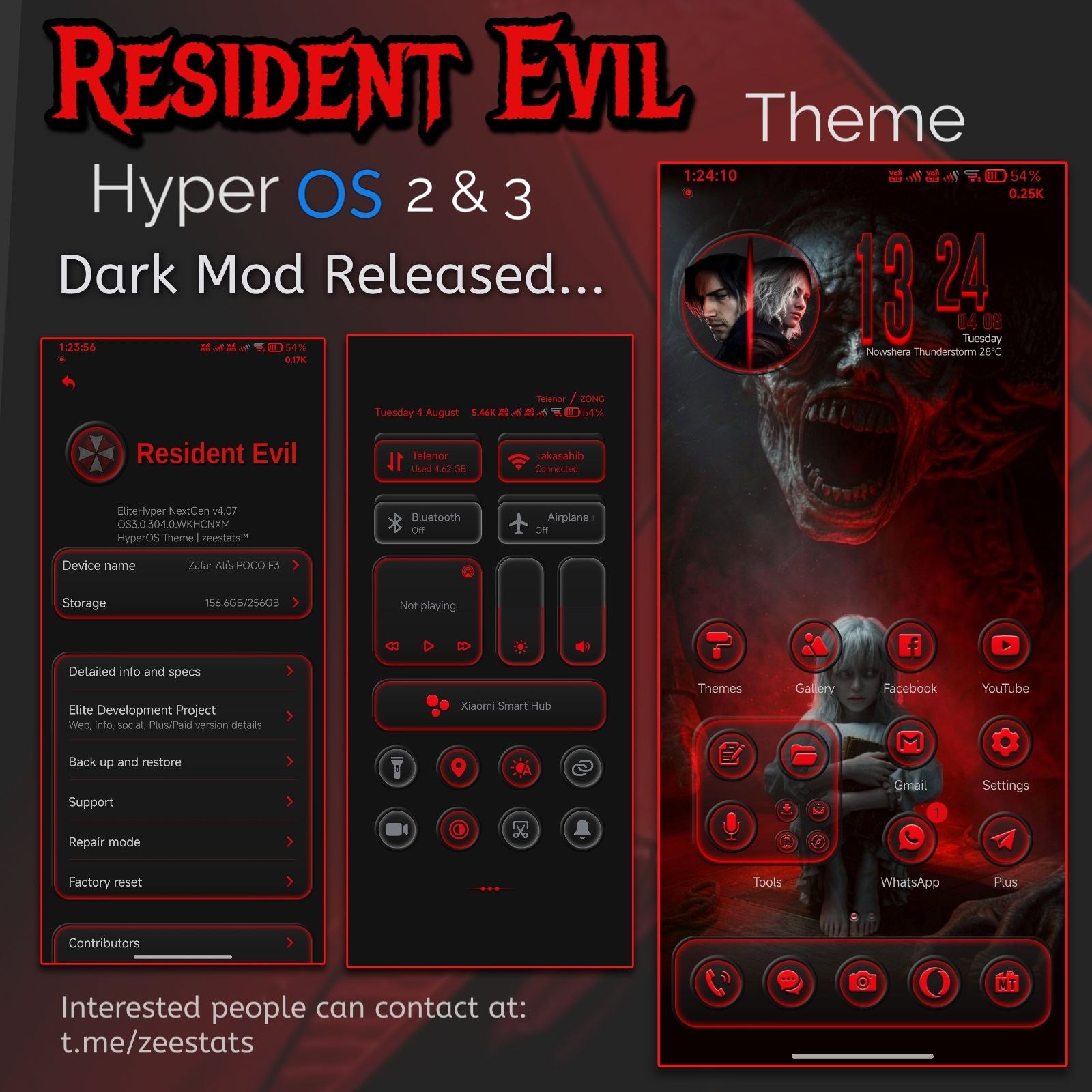 Тема HyperOS Resident Evil