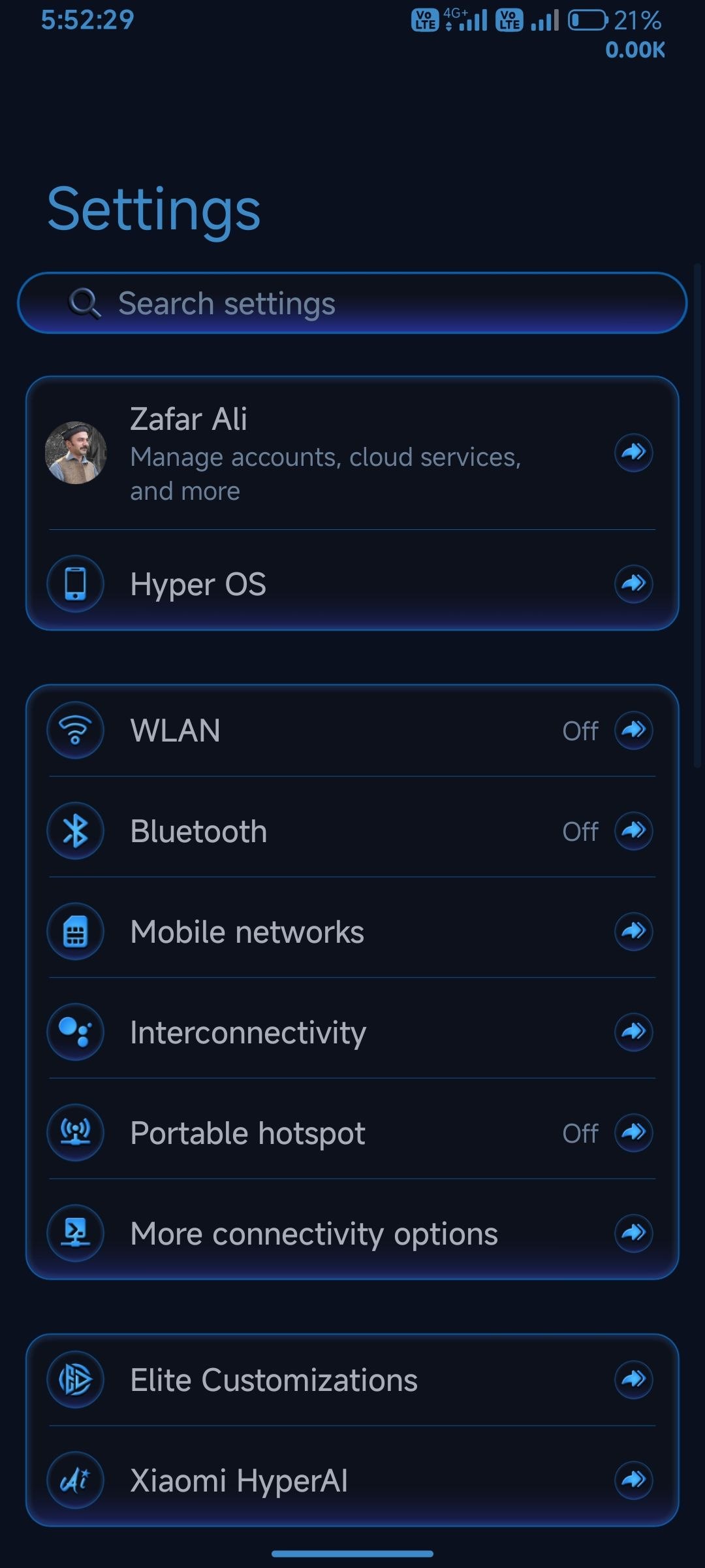 Тема HyperOS Midnight Peek — изображение 8