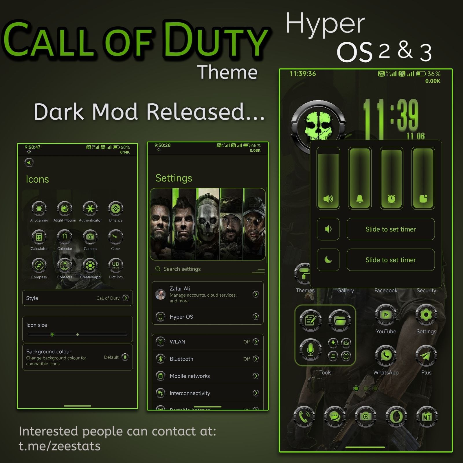 Тема HyperOS Call of Duty